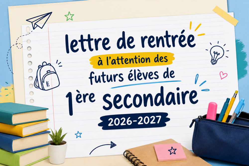 lettre rentrée eleves de 1er 26 27
